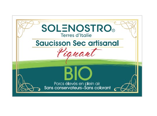 étiquette de saucisson sec piquant